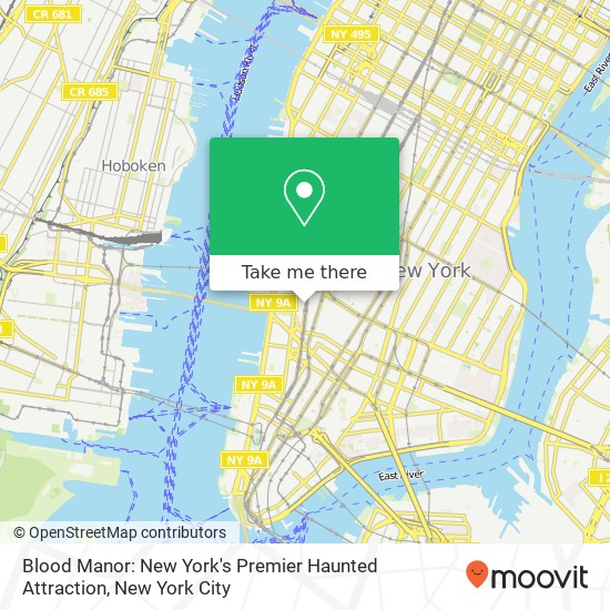 Mapa de Blood Manor: New York's Premier Haunted Attraction