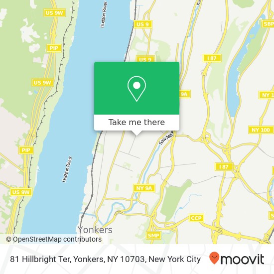 Mapa de 81 Hillbright Ter, Yonkers, NY 10703