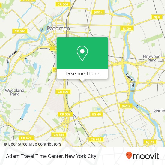 Mapa de Adam Travel Time Center