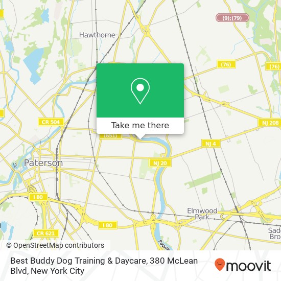 Mapa de Best Buddy Dog Training & Daycare, 380 McLean Blvd