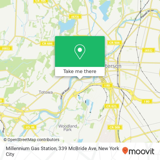 Mapa de Millennium Gas Station, 339 McBride Ave