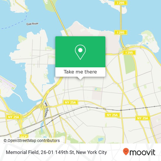 Mapa de Memorial Field, 26-01 149th St