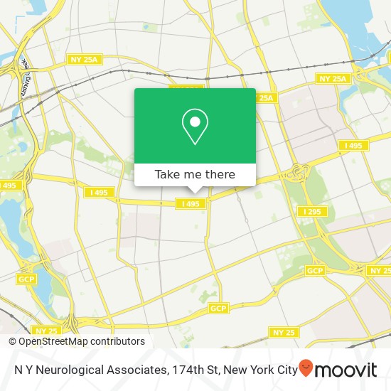 N Y Neurological Associates, 174th St map