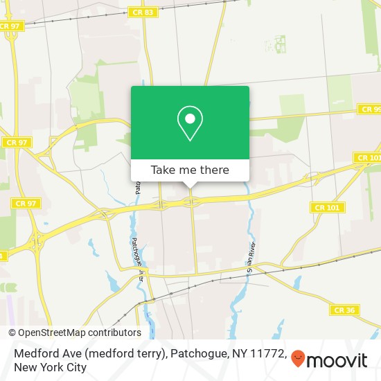 Mapa de Medford Ave (medford terry), Patchogue, NY 11772