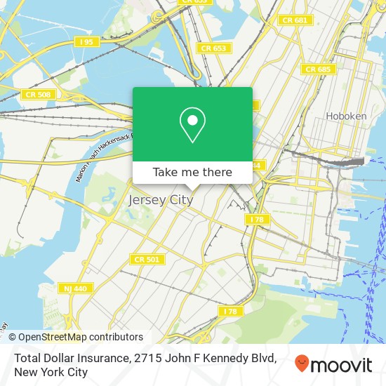 Mapa de Total Dollar Insurance, 2715 John F Kennedy Blvd