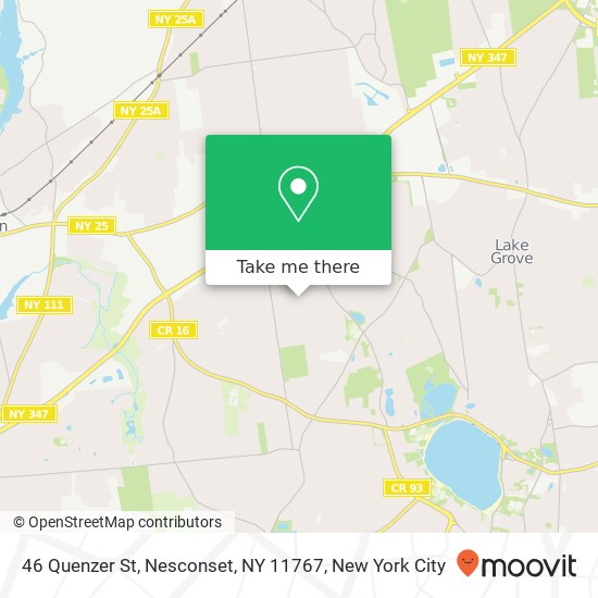 Mapa de 46 Quenzer St, Nesconset, NY 11767