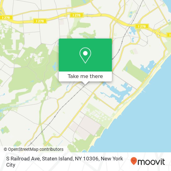 Mapa de S Railroad Ave, Staten Island, NY 10306