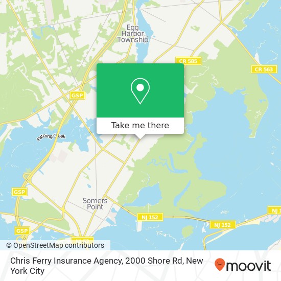 Mapa de Chris Ferry Insurance Agency, 2000 Shore Rd