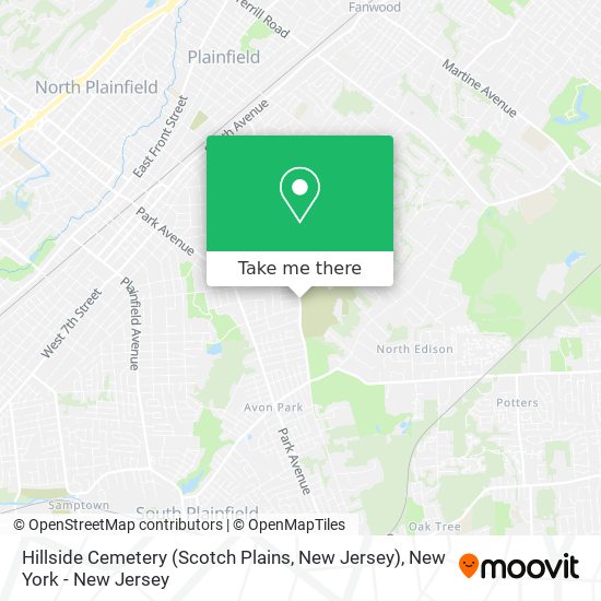 Mapa de Hillside Cemetery (Scotch Plains, New Jersey)