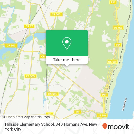 Mapa de Hillside Elementary School, 340 Homans Ave