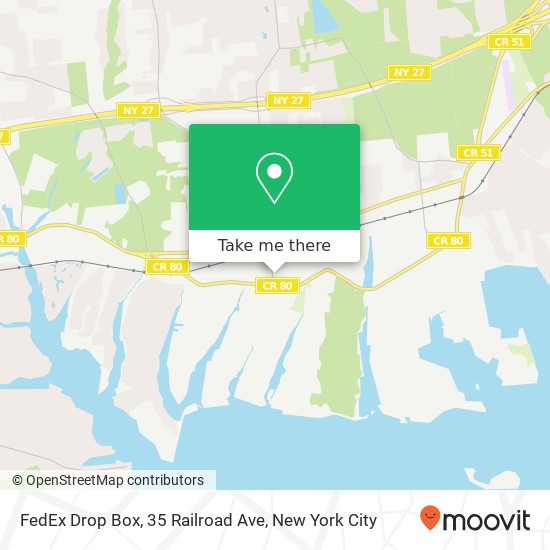 Mapa de FedEx Drop Box, 35 Railroad Ave