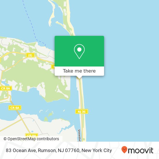 Mapa de 83 Ocean Ave, Rumson, NJ 07760