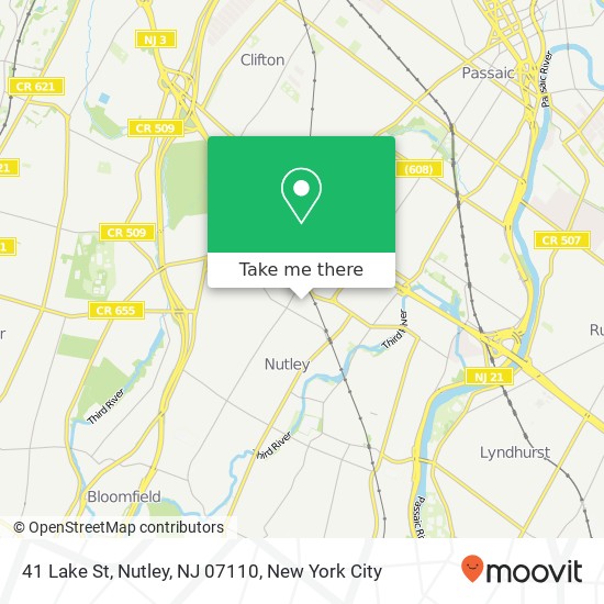 41 Lake St, Nutley, NJ 07110 map