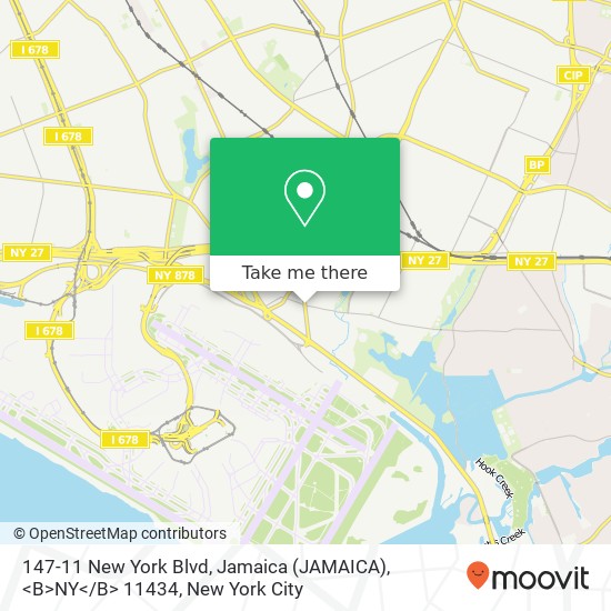 Mapa de 147-11 New York Blvd, Jamaica (JAMAICA), <B>NY< / B> 11434