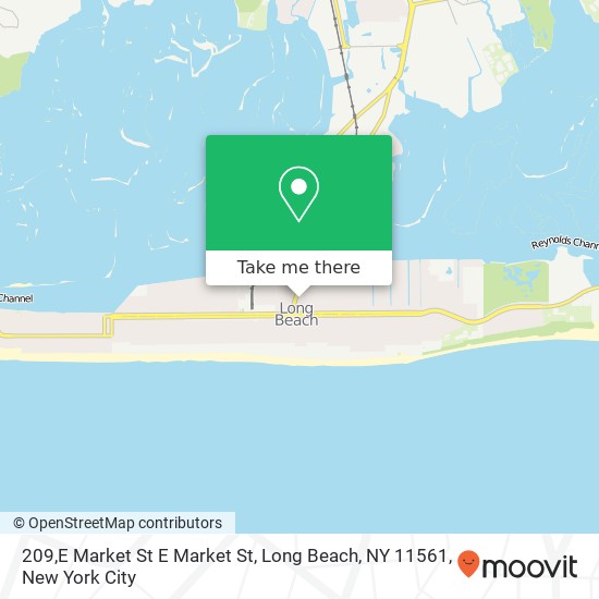 Mapa de 209,E Market St E Market St, Long Beach, NY 11561