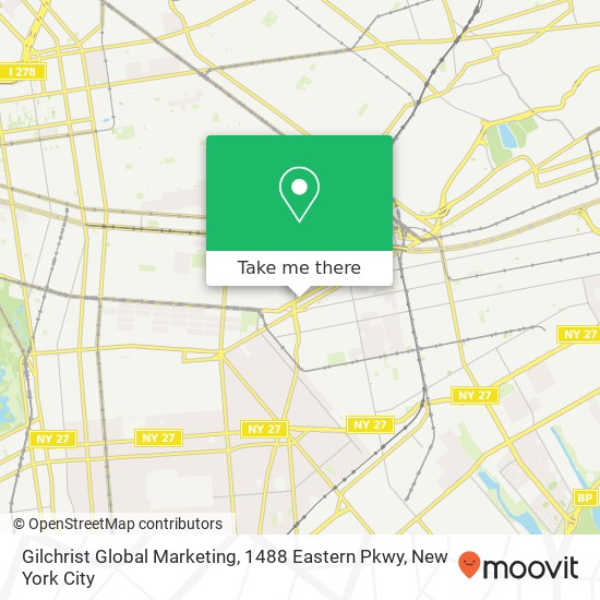 Gilchrist Global Marketing, 1488 Eastern Pkwy map