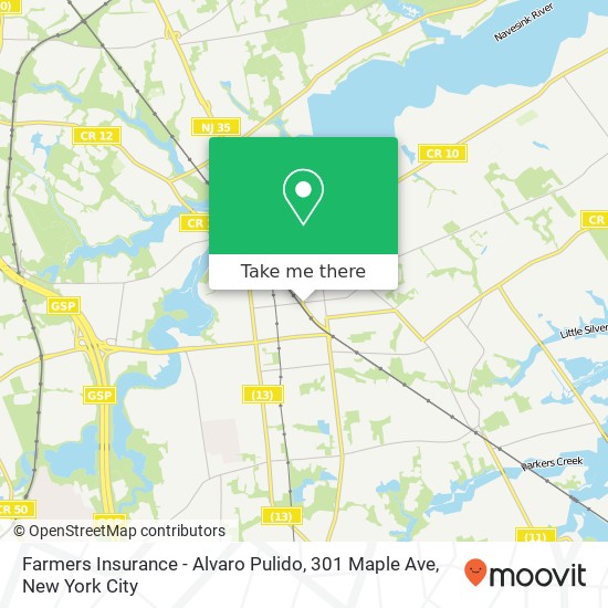 Mapa de Farmers Insurance - Alvaro Pulido, 301 Maple Ave