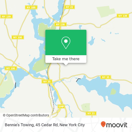 Mapa de Bennie's Towing, 45 Cedar Rd