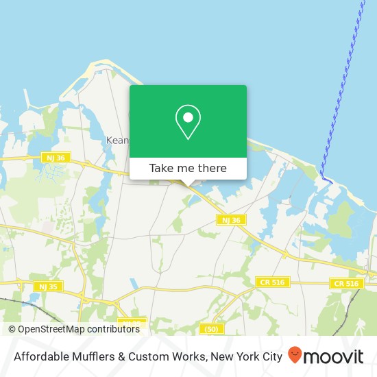 Affordable Mufflers & Custom Works map