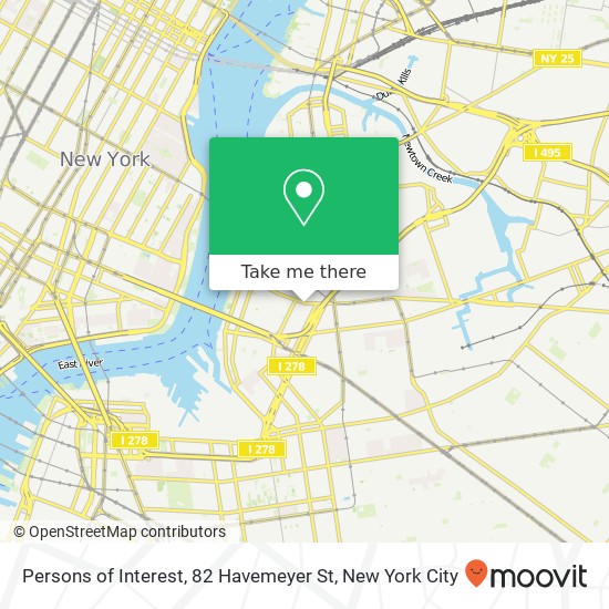 Persons of Interest, 82 Havemeyer St map