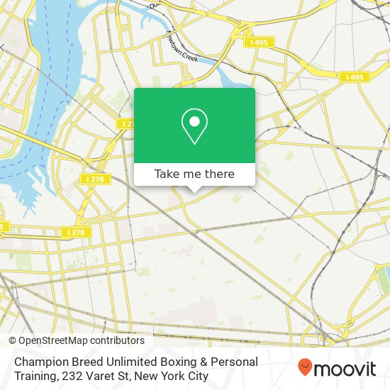 Mapa de Champion Breed Unlimited Boxing & Personal Training, 232 Varet St