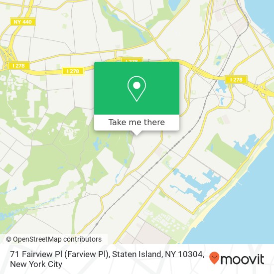 Mapa de 71 Fairview Pl (Farview Pl), Staten Island, NY 10304