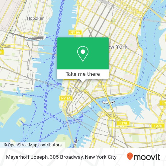 Mapa de Mayerhoff Joseph, 305 Broadway