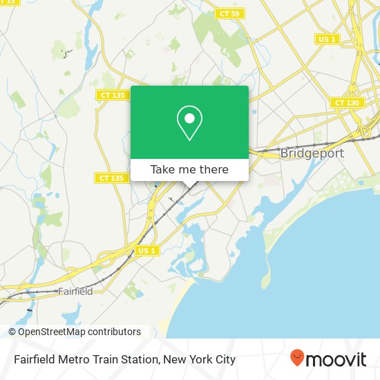 Fairfield Metro Train Station map