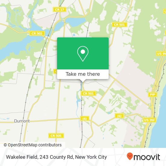 Wakelee Field, 243 County Rd map
