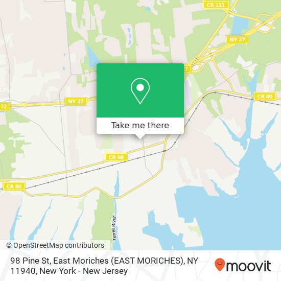 98 Pine St, East Moriches (EAST MORICHES), NY 11940 map