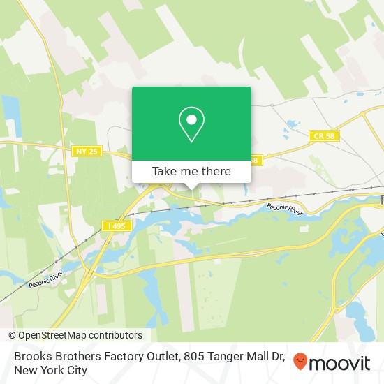 Mapa de Brooks Brothers Factory Outlet, 805 Tanger Mall Dr