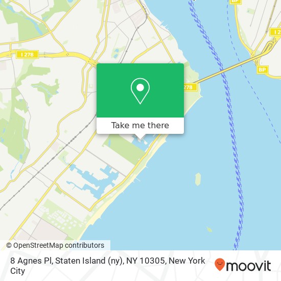 Mapa de 8 Agnes Pl, Staten Island (ny), NY 10305