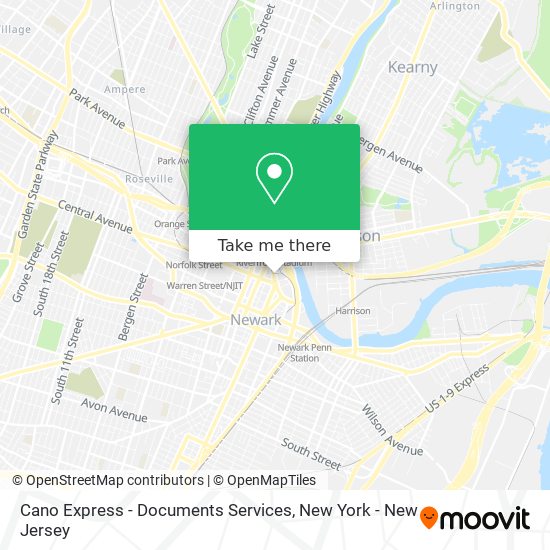 Cano Express - Documents Services map