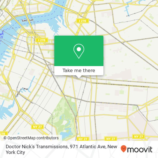 Mapa de Doctor Nick's Transmissions, 971 Atlantic Ave
