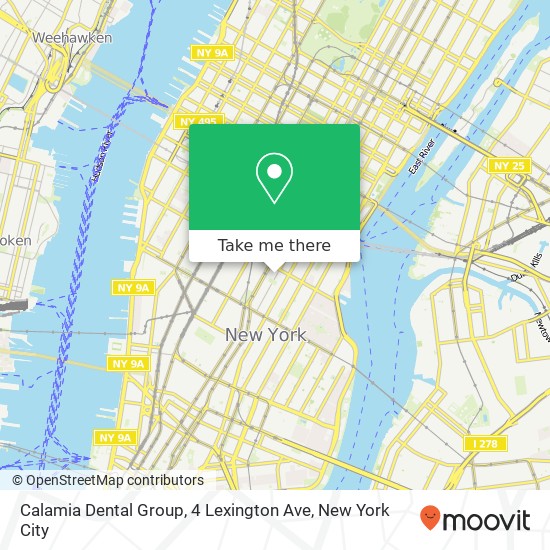 Mapa de Calamia Dental Group, 4 Lexington Ave