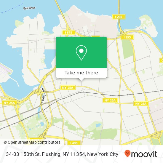 Mapa de 34-03 150th St, Flushing, NY 11354