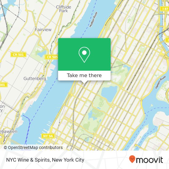 NYC Wine & Spirits map