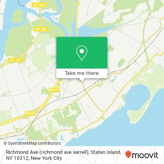 Mapa de Richmond Ave (richmond ave serrell), Staten Island, NY 10312