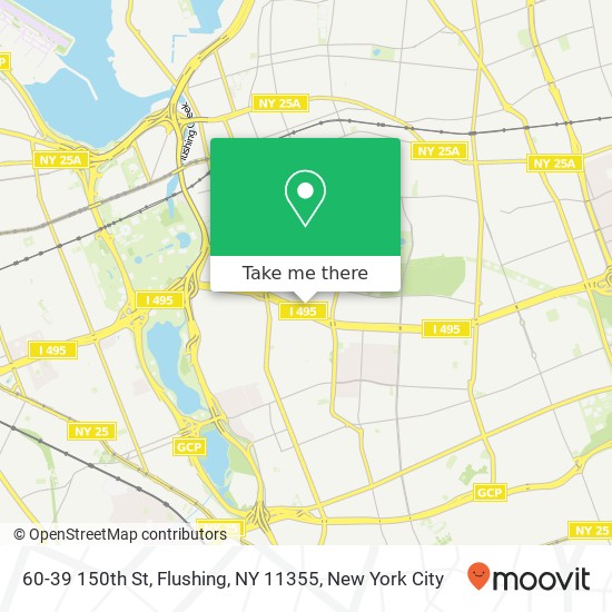 Mapa de 60-39 150th St, Flushing, NY 11355