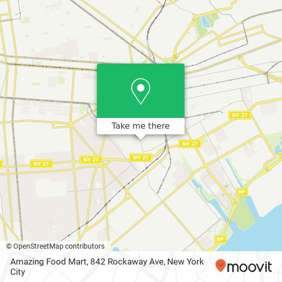 Mapa de Amazing Food Mart, 842 Rockaway Ave