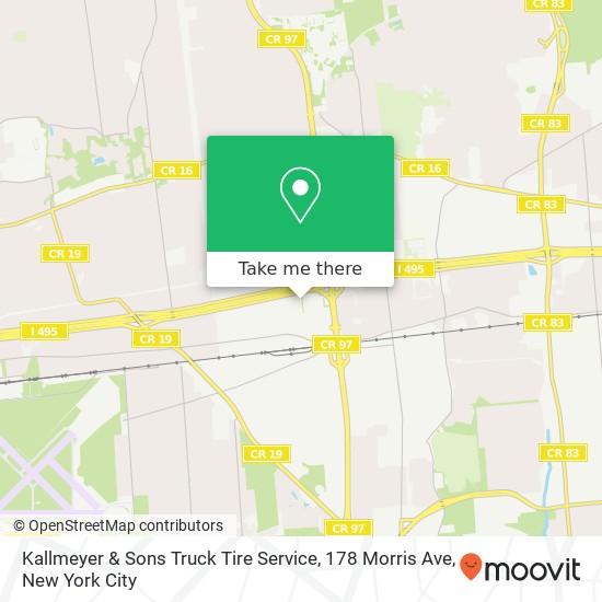 Mapa de Kallmeyer & Sons Truck Tire Service, 178 Morris Ave