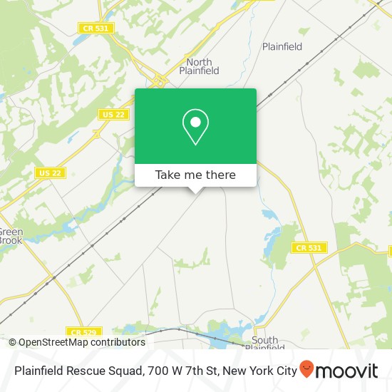 Mapa de Plainfield Rescue Squad, 700 W 7th St