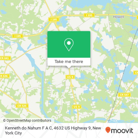 Kenneth do Nahum F A C, 4632 US Highway 9 map