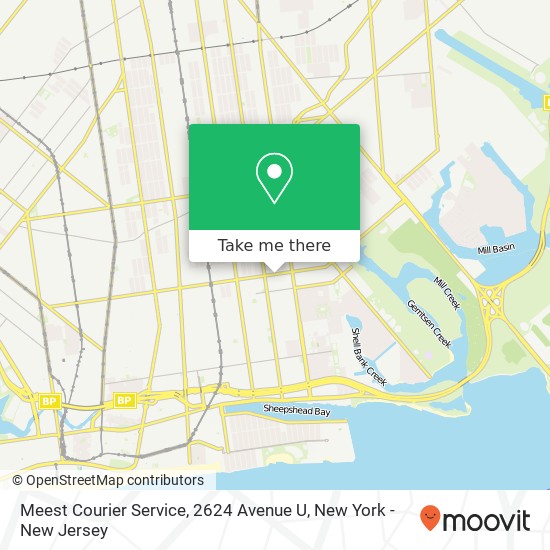Mapa de Meest Courier Service, 2624 Avenue U