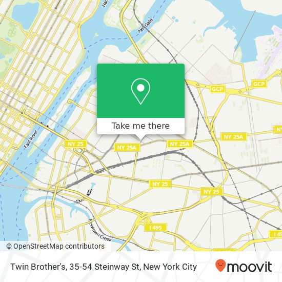 Twin Brother's, 35-54 Steinway St map
