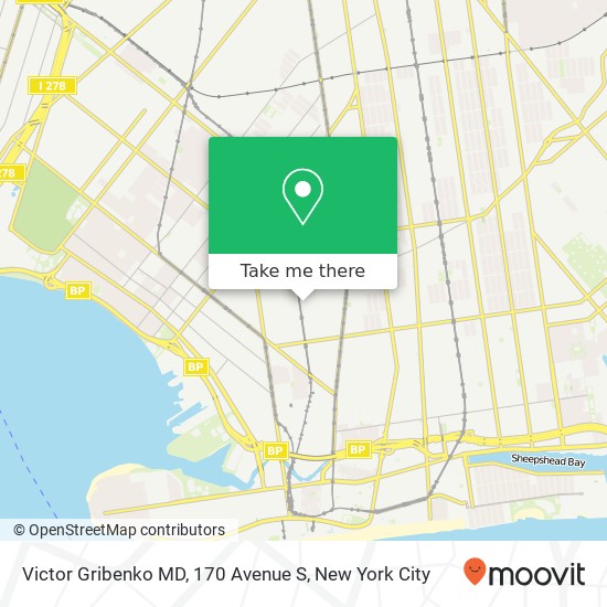 Victor Gribenko MD, 170 Avenue S map