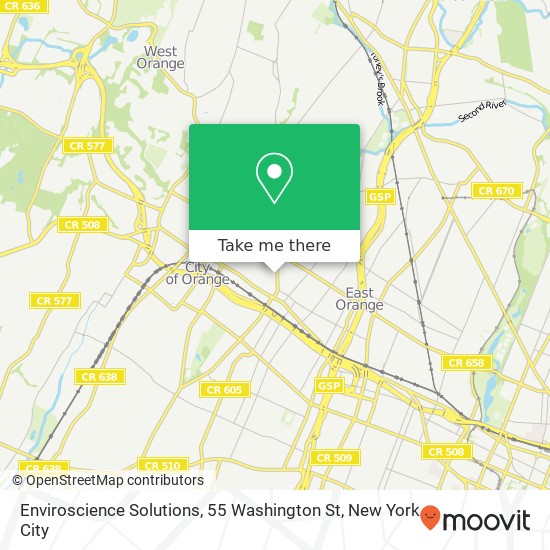 Mapa de Enviroscience Solutions, 55 Washington St