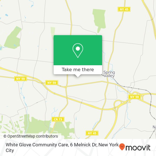 Mapa de White Glove Community Care, 6 Melnick Dr