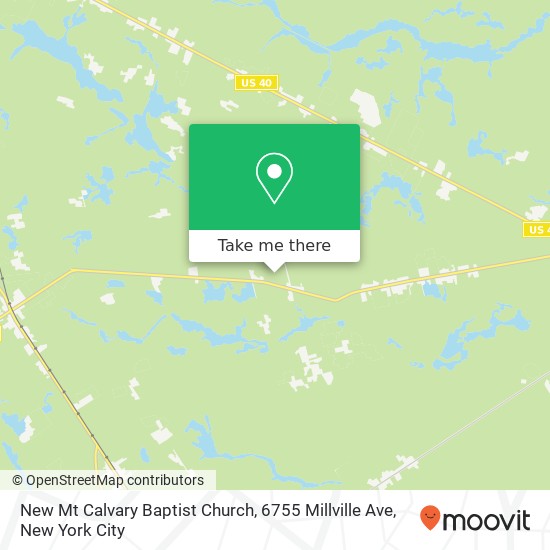 New Mt Calvary Baptist Church, 6755 Millville Ave map