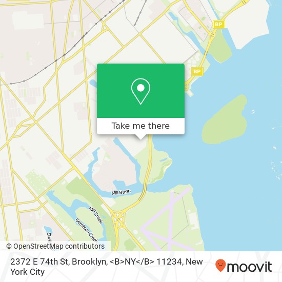 2372 E 74th St, Brooklyn, <B>NY< / B> 11234 map